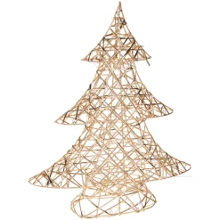 Albero luminoso a pile 30 LED (H40 cm) Magia di Natale Bianco caldo dorato