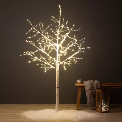Albero luminoso 600 LED (Alt 180 cm) Betulla Lucidum Bianco caldo
