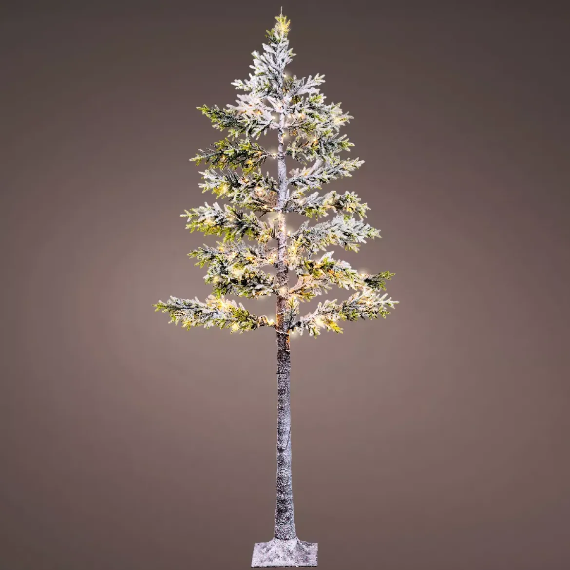 Albero luminoso 96 LED (H180 cm) Abete con rami ghiacciati Bianco caldo