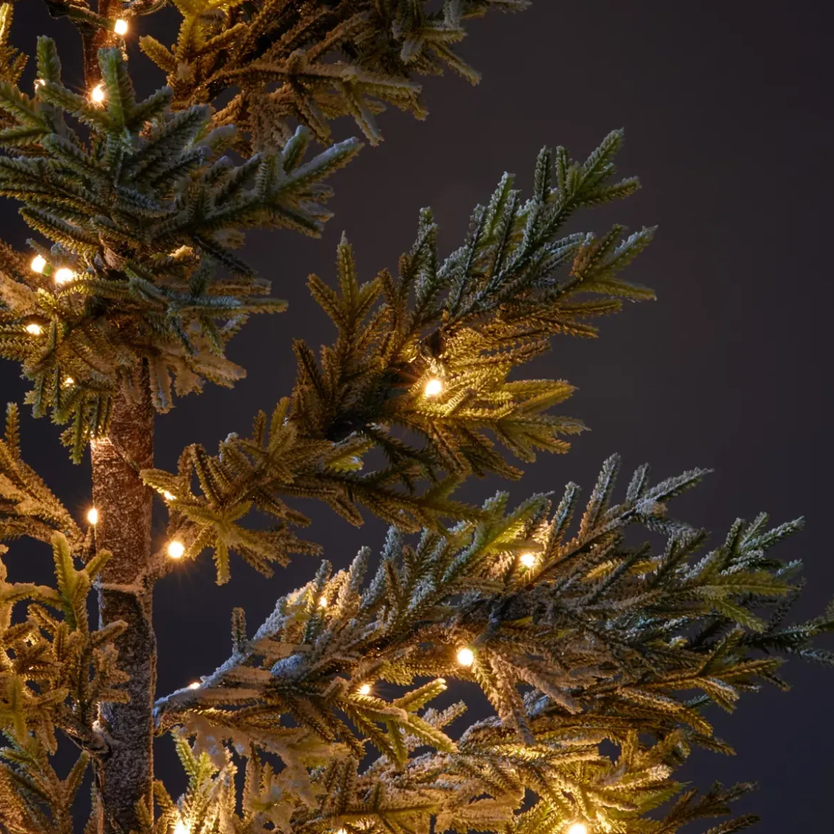 Albero luminoso 96 LED (H180 cm) Abete con rami ghiacciati Bianco caldo