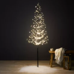 Albero luminoso 360 LED (H180 cm) Abete invernale Bianco caldo