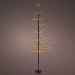 Albero luminoso 360 LED (H180 cm) Abete invernale Bianco caldo dorato