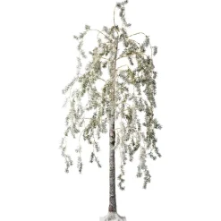 Albero luminoso 600 LED (H180 cm) Betulla innevata Bianco caldo