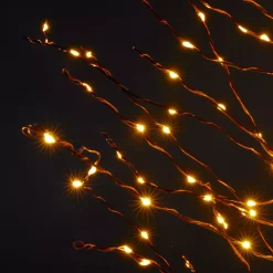Albero luminoso 360 LED (H180 cm) Betulla invernale Bianco caldo dorato