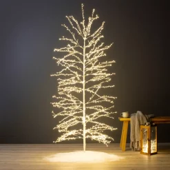 Albero luminoso 1755 LED (H180 cm) Christmas Luxe Bianco e bianco caldo