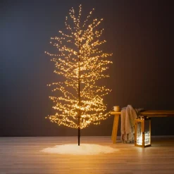 Albero luminoso 1755 LED (H180 cm) Christmas Luxe Nero e bianco caldo