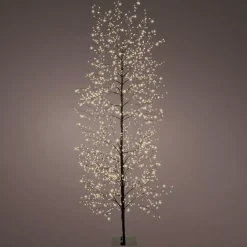 Albero luminoso 1755 LED (H180 cm) Christmas Luxe Nero e bianco caldo