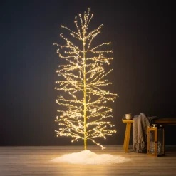 Albero luminoso 1755 LED (H180 cm) Christmas Luxe Oro e bianco caldo