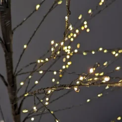 Albero luminoso 720 LED (H180 cm) Holly Platano Nero e bianco caldo