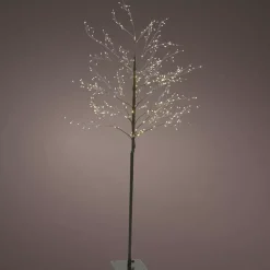 Albero luminoso 720 LED (H180 cm) Holly Platano Nero e bianco caldo