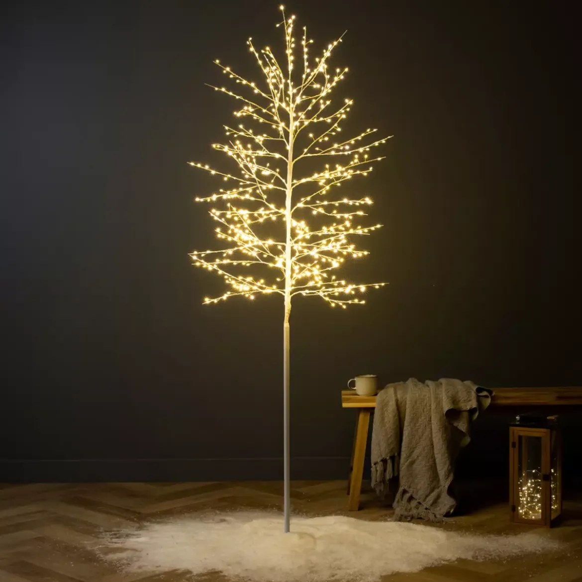 Albero luminoso 720 LED (H180 cm) Pioppo Bianco caldo