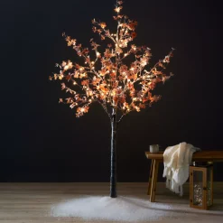 Albero luminoso 96 LED (H180 cm) Quercia innevata Bianco caldo