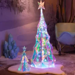 Albero luminoso 120 Micro LED (H110 cm) Ice Bianco freddo