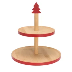 Alzata per dolci (H26 cm) Le Alpi Rosso