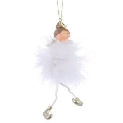 Angelo da appendere (H14 cm) Ballerina Bianca