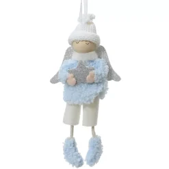 Angelo da appendere (H16 cm) Piccolo Ragazzo stellato Blu