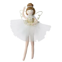 Angelo di Natale da appendere (H20 cm) Ballerina Dorata