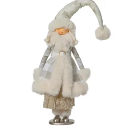 Angelo di Natale in piedi (H70 cm) Fata scandinava dorata