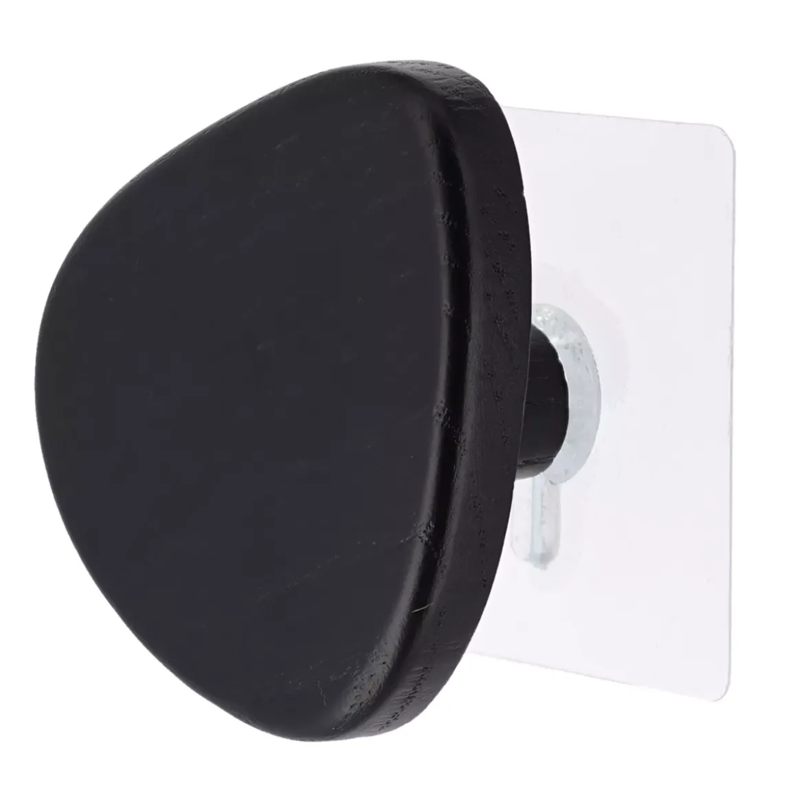 Appendiabiti adesivo da muro (D9,5 cm) Nero