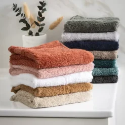 Asciugamano bagno cotone bio (70 x 130 cm) Méline Camel