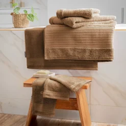 Asciugamano bagno cotone bio (70 x 130 cm) Méline Camel