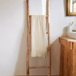 Asciugamano da bagno in garza di cotone (50 x 90 cm) Gaia Beige pampa