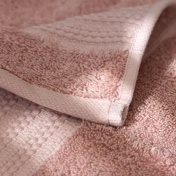 Asciugamano bagno cotone bio (30 x 50 cm) Méline Rosa pesca