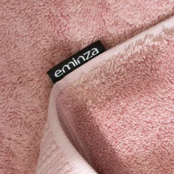Asciugamano bagno cotone bio (30 x 50 cm) Méline Rosa pesca