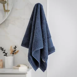 Asciugamano bagno cotone bio (50 x 90 cm) Méline Blu notte
