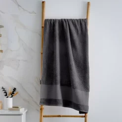 Asciugamano bagno cotone bio (70 x 130 cm) Méline Grigio tempesta