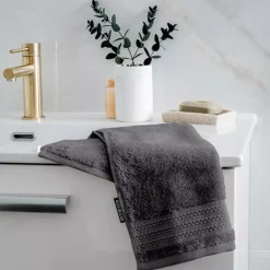 Asciugamano bagno cotone bio (30 x 50 cm) Méline Grigio tempesta