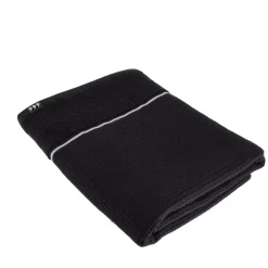 Asciugamano da bagno cotone nido d'ape (70 x 130 cm) Japandi Nero