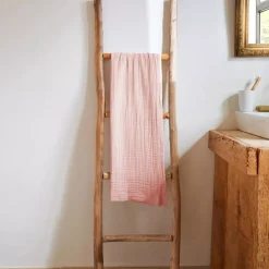 Asciugamano da bagno in garza di cotone (50 x 90 cm) Gaia Rosa pesca