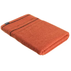 Asciugamano (70 x 130 cm) Black Line Terracotta / nero