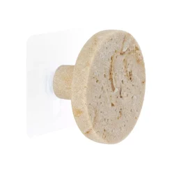 Attaccapanni adesivo effetto travertino (6,5 cm) Lina Beige