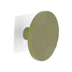 Attaccapanni adesivo in bambù (8 cm) Boho-chic Verde oliva