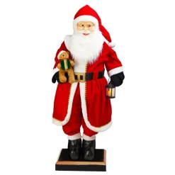 Automate Gigante musicale e luminoso (H200 cm) Babbo Natale e orsetto