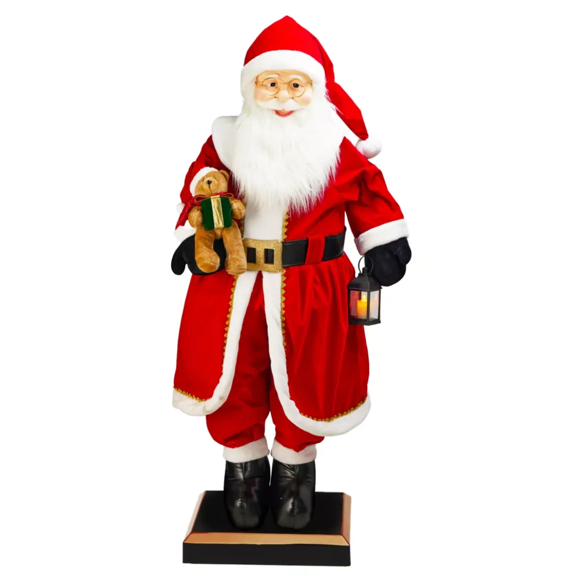 Automate Gigante musicale e luminoso (H200 cm) Babbo Natale e orsetto