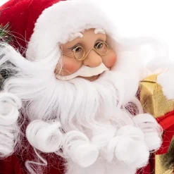 Babbo Natale decorazione tradizionale velluto (H45 cm) Felix e regali