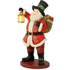 Babbo Natale Gigante a pile (H166 cm) Klaus e la sua lanterna illuminata
