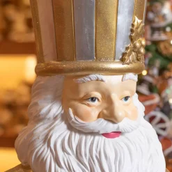 Babbo Natale Gigante (H175 cm) Gabriel vestito d'Oro