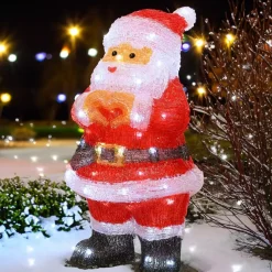 Babbo Natale luminoso Billy Bianco freddo 60 LED