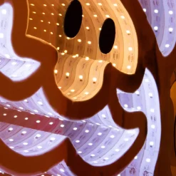 Babbo Natale luminoso Gigante 1083 LED (H180 cm) Infinity Multicolore