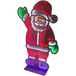 Babbo Natale luminoso Gigante 1083 LED (H180 cm) Infinity Multicolore