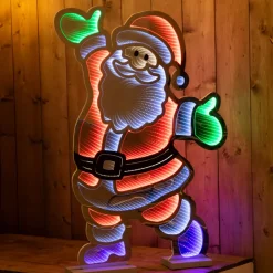 Babbo Natale luminoso 891 LED (H120 cm) Infinity Bianco freddo/Multicolore
