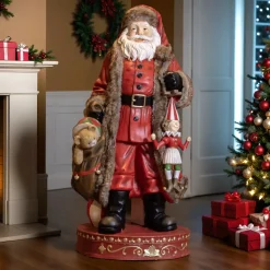 Babbo Natale tradizionale Gigante (H166 cm) Klaus e i regali