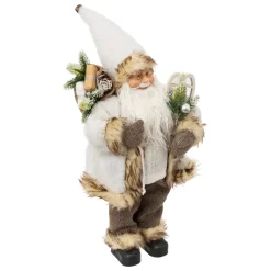 Babbo Natale tradizionale (H45 cm) Leon in racchetta