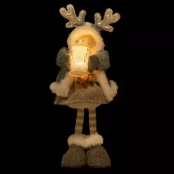 Bambola luminosa in piedi (H34 cm) Alice e candela Azzurro