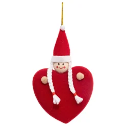 bambolina cuore di Natale Rosso