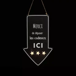 Banner luminoso a pile freccia ianco caldo e nero